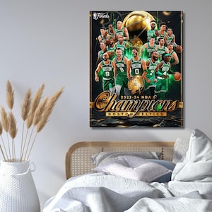 2023-2024 Campioni Boston Celtics Pronto da appendere Tela Arte murale, Poster NBA, Arte murale Basket, Poster Jayson Tatum-Jaylen Brown, Arredamento per la casa86