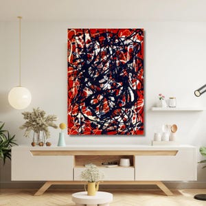 Jackson Pollock Canvas Wall Art,Extra Large Canvas Wall Art,Abstract Wall Art,Home and Living Room Decor,Pollock Convergence,modern art 1A