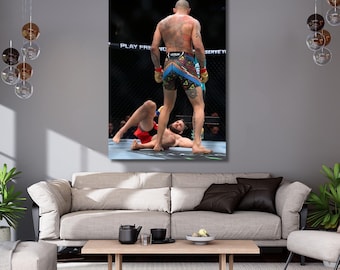 UFC 303 Alex Pereira K.O. Prochazka Poster Gerahmte Leinwand Wandkunst, Hohe Qualität, HD Foto, Sport, Alle Größen Verfügbar, Wohnkultur, Geschenk, bereit 477A