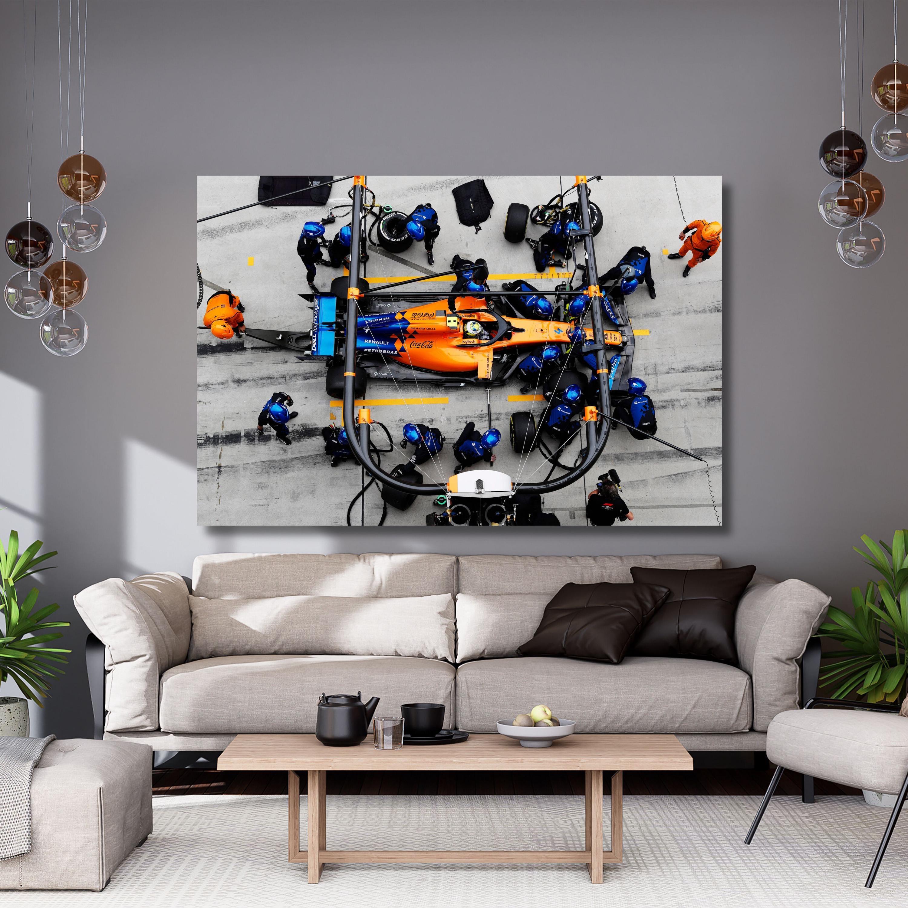 ランニングマン！キャンバスアート Lando Norris Art,norris Mclaren F1 Art,formula 1 Poster,car Wall
