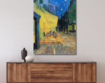 Cafe Terrace Night Canvas,Van Gogh Cafe Canvas,Van Gogh Poster,Canvas Art,Colorful Wall Decor,modern Art,Canvas Decor,Ready To Hang,gift 47A