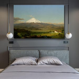 Frederic Edwin Church-Cotopaxi (1855) canvas,mountain poster,home decor,Painting,landscape,modern art,Canvas print poster,Ready To Hang 4A