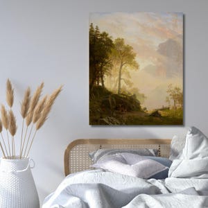 Albert Bierstadt-The Merced River in Yosemite Canvas Wall Art,Landscape,Modern art,print poster,vintage,home decor,Ready To Hang,gift 10A