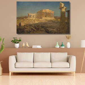 Frederic Edwin Church-The Parthenon (1871) canvas,Architecture wall art,home decor,Painting,landscape,Canvas print poster,Ready To Hang 13A