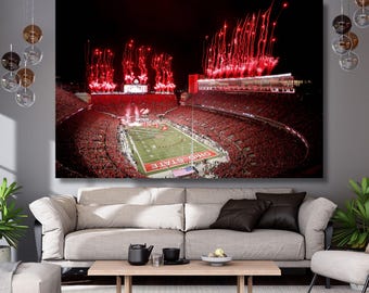 Ohio Stadium canvas poster, Ohio State Wall Art, sport canvas print, canvas kunst aan de muur, decor van het huis, stadion poster, klaar om op te hangen, cadeau voor thuis 867