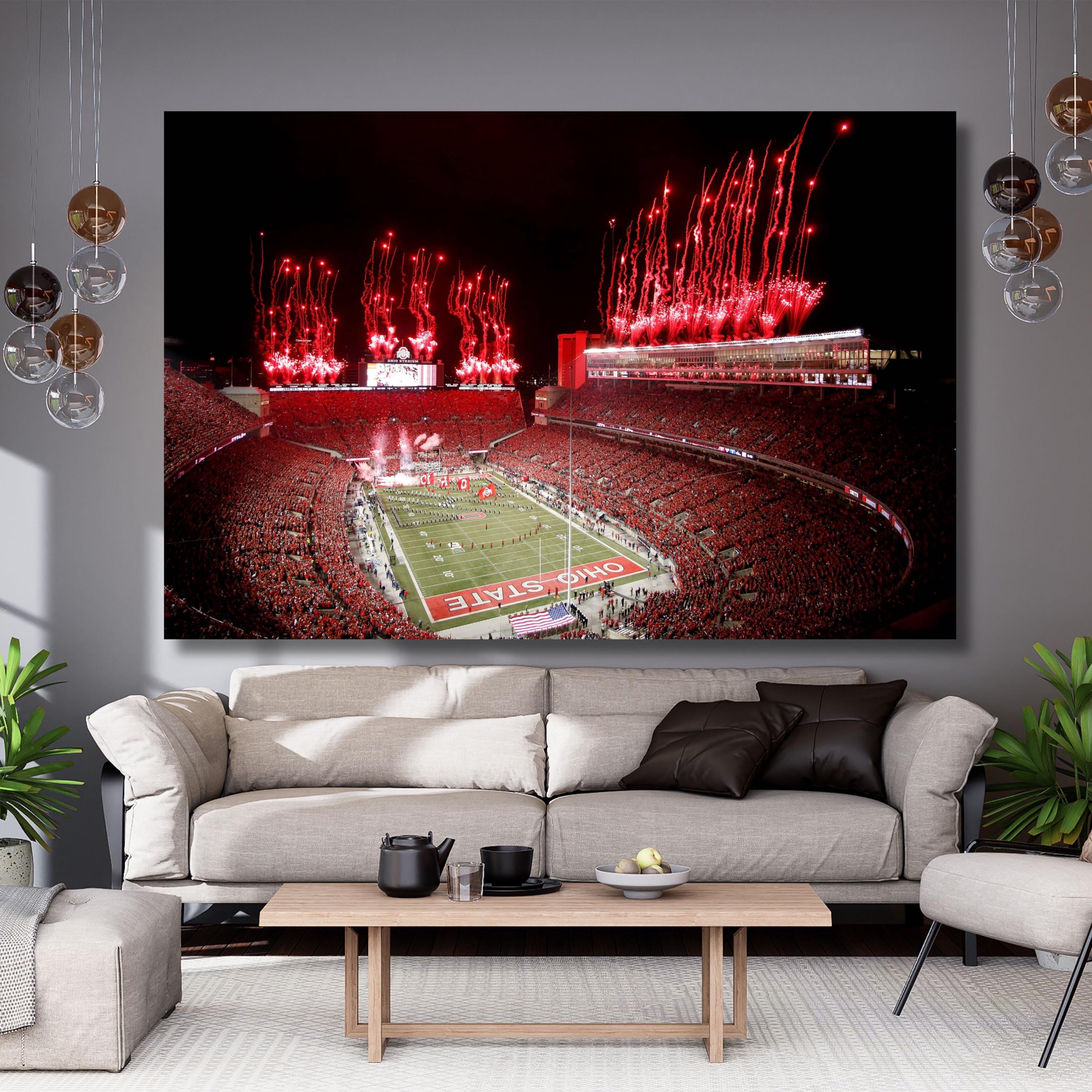 Ohio Stadium Canvas Poster,ohio State Wall Art,sport Canvas Print