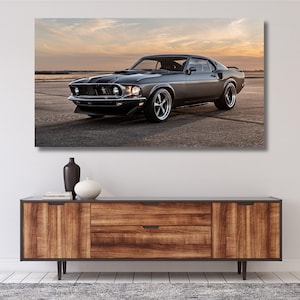 Ford Mustang canvas print,Ford Mustang Decor,Retro Car canvas,Muscle Car wall art,Oldtimer Wall art,Speed Wall Art,Classic Wall Art,gift 629