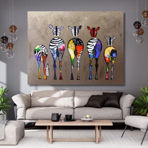 Banksy Zebra Canvas Art,Colorful Zebra Wall Art,Abstract painting,Animal print,Zebra Abstract poster,Colorful Animal Wall Art,home decor 833
