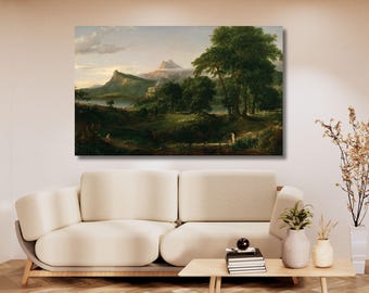 Thomas cole-The Course of Empire The Arcadian (1836) canvas,poster,print,classic art,vintage art,modern art,home decor,Ready To Hang 9A