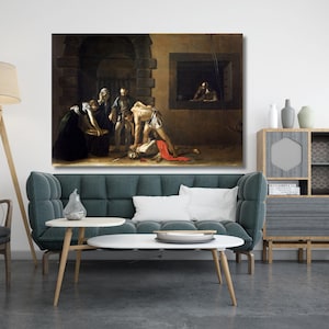 The Beheading of St John the Baptist Canvas Wall Art,Caravaggio Art Print,Caravaggio Wall Art,vintage,modern art,poster,Ready To Hang 649A
