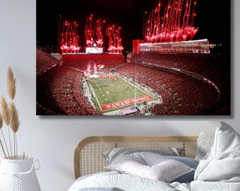 Ohio Stadium canvas poster, Ohio State Wall Art, sport canvas print, canvas kunst aan de muur, decor van het huis, stadion poster, klaar om op te hangen, cadeau voor thuis 867
