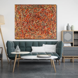 Jackson Pollock Canvas Wall Art,Abstract,Reproduction Print,Splatter Pollock print,Pollock Convergence,modern art,ready to hang,gift 679A