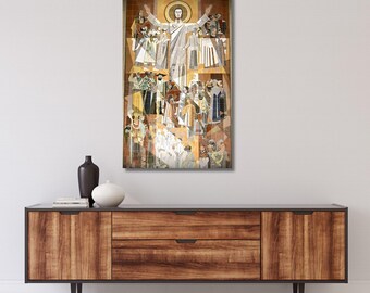 Jesus Touchdown Canvas,touchdown jesus Poster Print,notre Dame college football man Cave Fighting irish Bar Dorm Room Gift,Ready To Hang 5