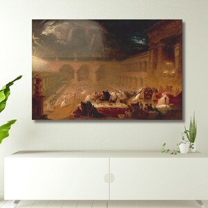 john martin-Belshazzar's Feast (1826) canvas wall art,landscape print poster,wall decor,vintage,home decor,ready to hang,gift for home 8A