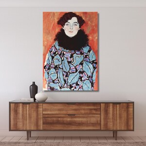 Gustav Klimt-Portrait of Johanna Staude canvas Wall Art,woman print poster,vintage,home decor,ready to hang,modern art,gift for home 14A