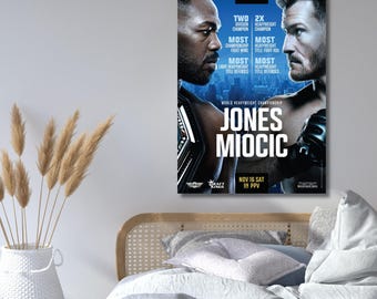 UFC 309 Jon Jones contro Stipe Miocic titolo di campione dei pesi massimi Charles Olivera contro Chandler poster del combattimento, Ultimate Fighting greatest 755A