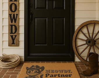 Felpudo de gato divertido / Felpudo de bienvenida para amantes de los gatos / Alfombra de exterior