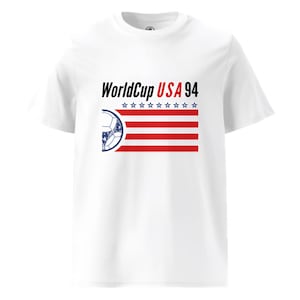 USA 94 WORLD CUP Retro Football T-short White
