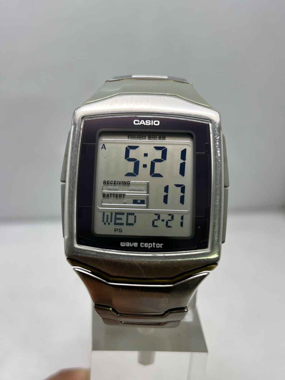 Vintage Casio 2815 WVH-500J Wave Ceptor World Time Tough Solar Digital ...