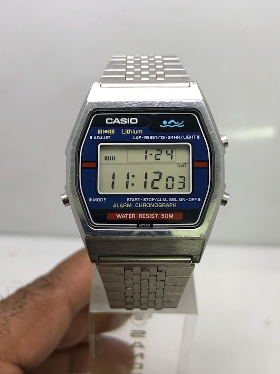 Vintage Casio Marlin 152 W-30 Alarm Chronograph Digital Quartz