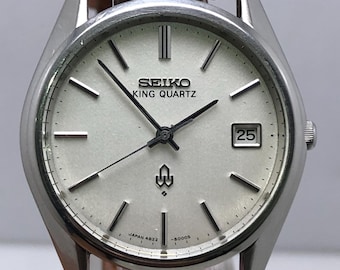 Vintage Seiko King Quartz Rare Snowflake Dial 5856-7040 Men's