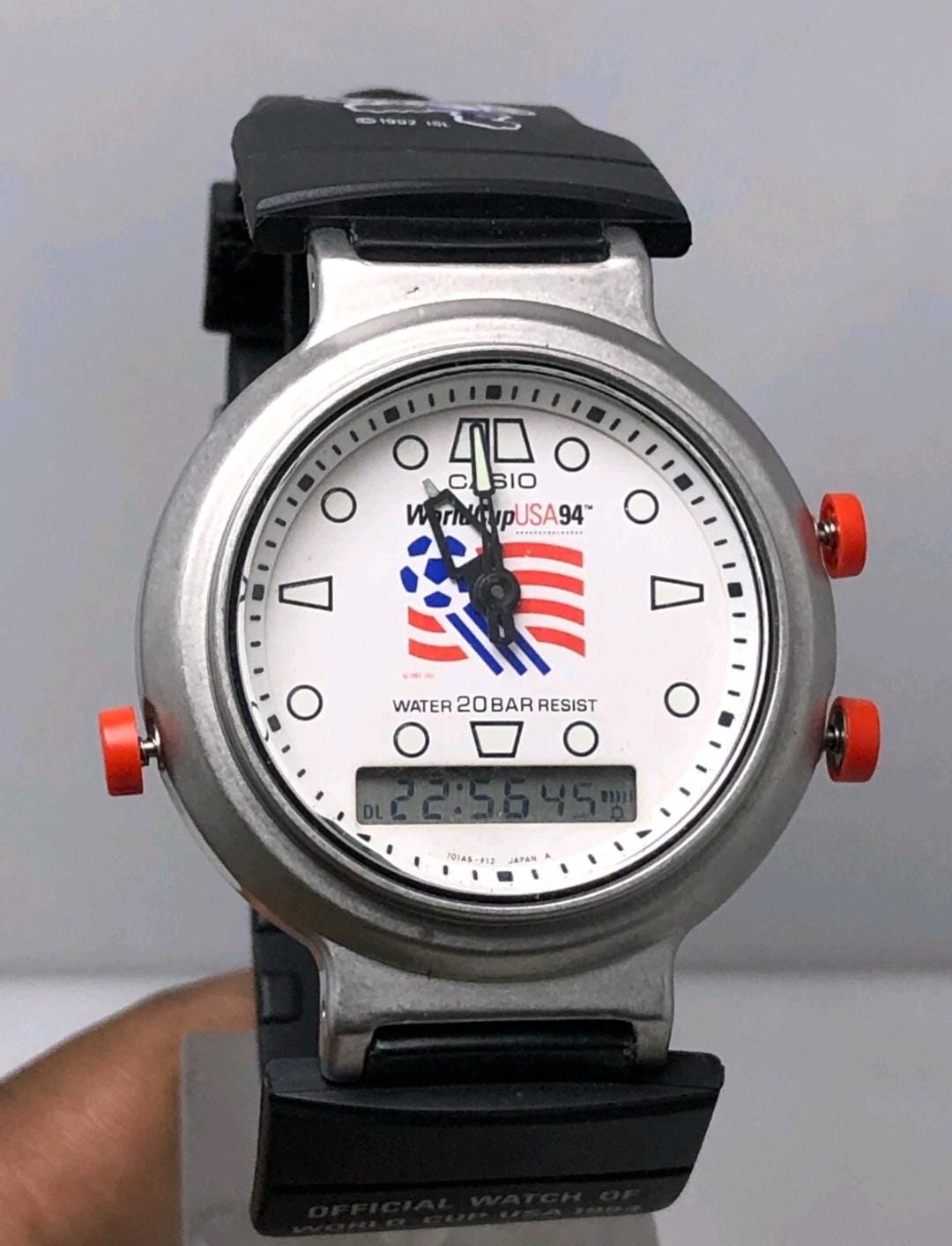 Vintage Casio G-shock 380 AW-594 Fifa World Cup USA 1994 Ana-digi