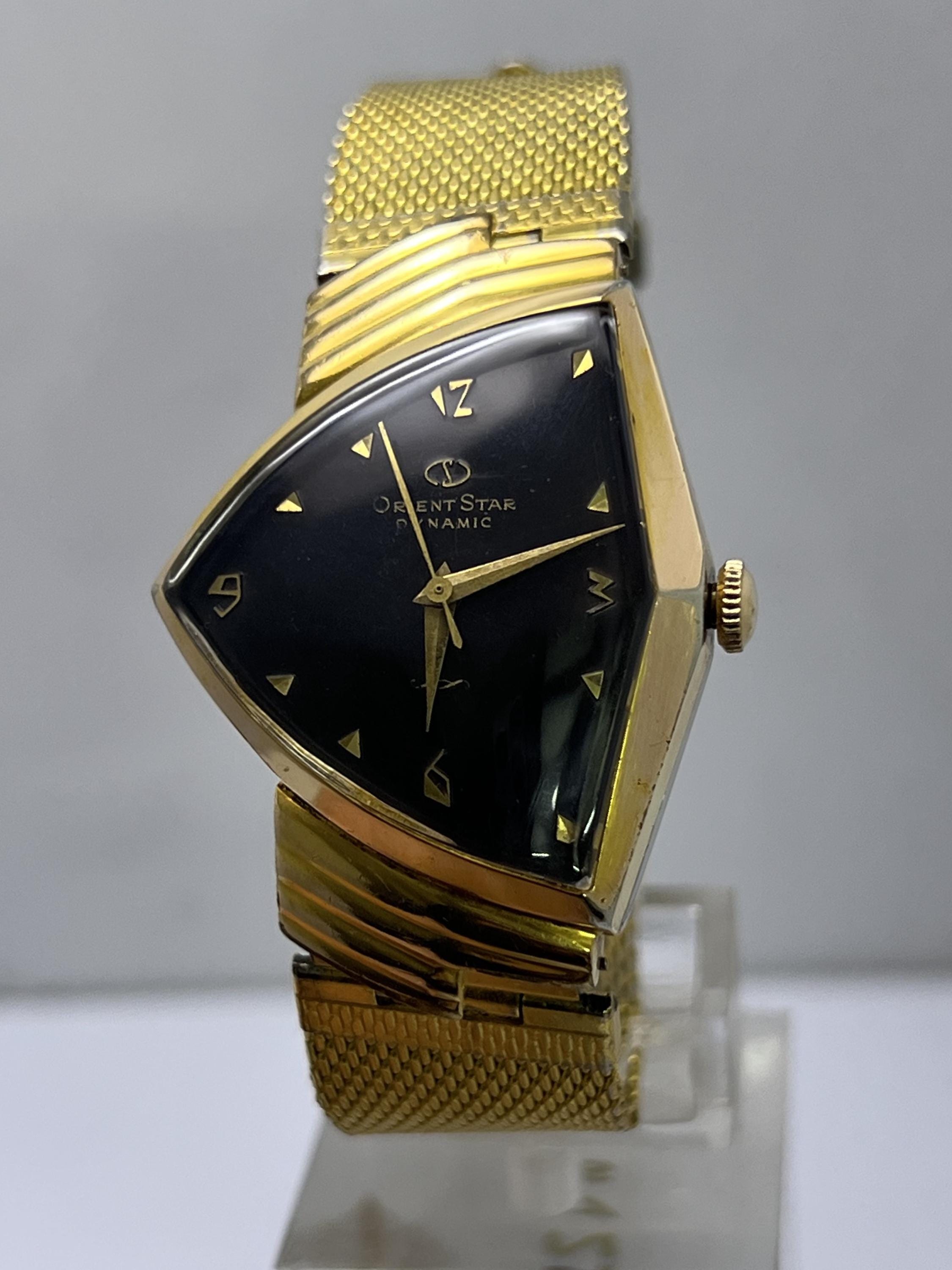 Vintage Orient Star Dynamic T10006 Manual Winding Black Dial Japan