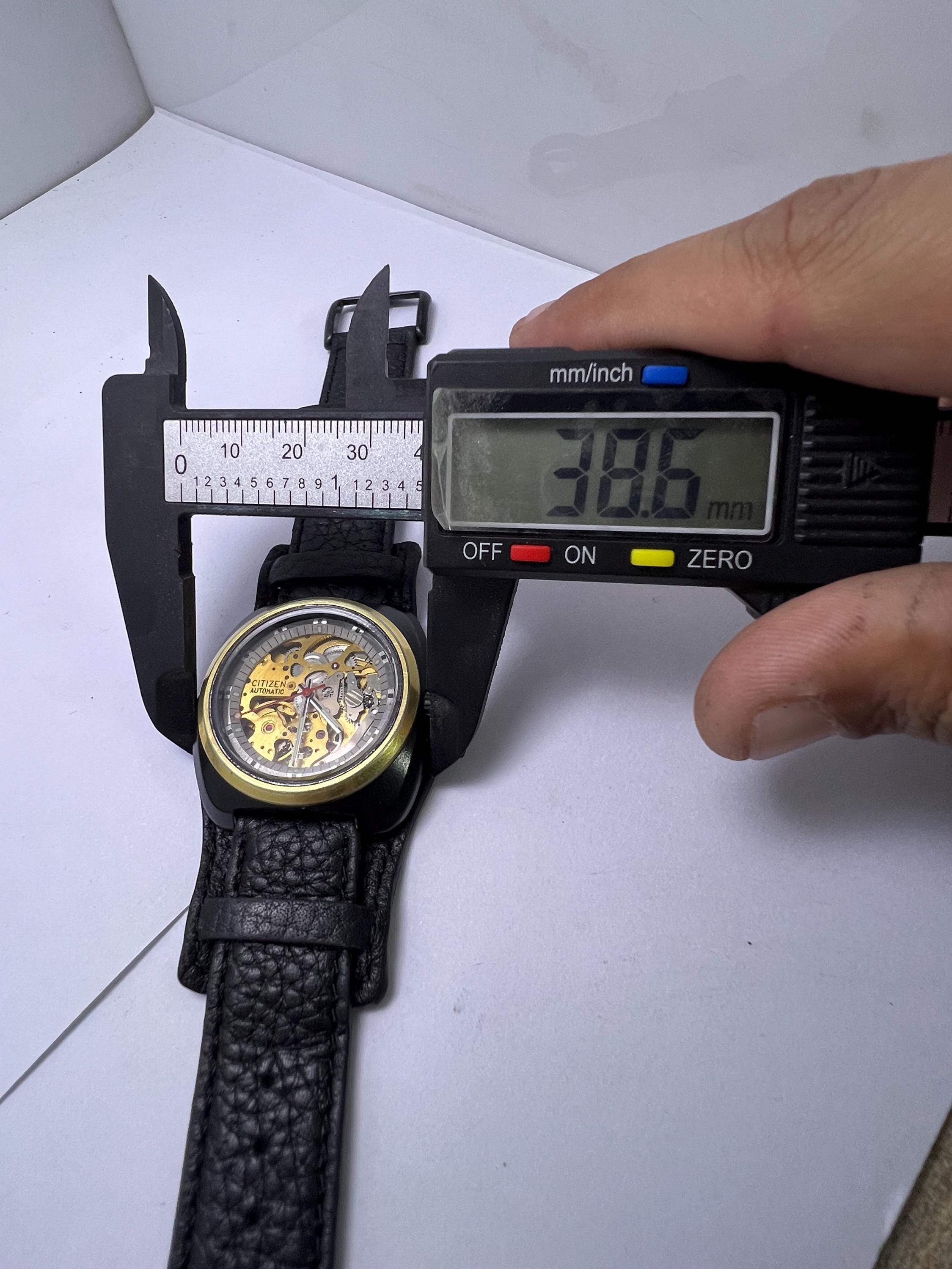 CITIZEN AUTOMATIC スケルトン 腕時計 本体　(ジャンク) Vintage Citizen Skelton Automatic 25 Jewels All Black Analog Japan
