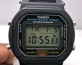 Vintage Casio 1545 DW-5600E Alarm Chronograph Digital Quartz Men's