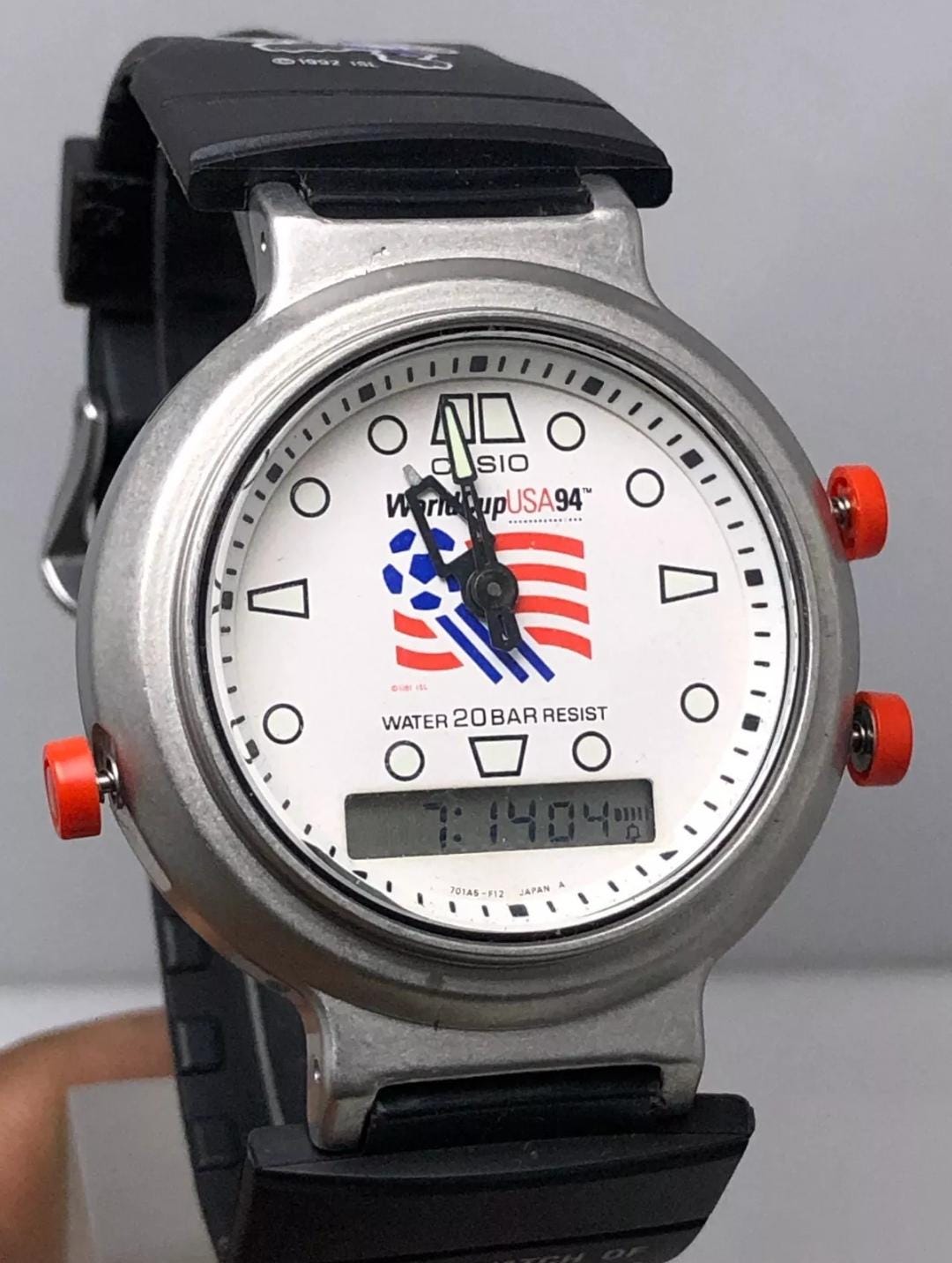 Vintage Casio G-shock 380 AW-594 Fifa World Cup USA 1994 Ana-digi