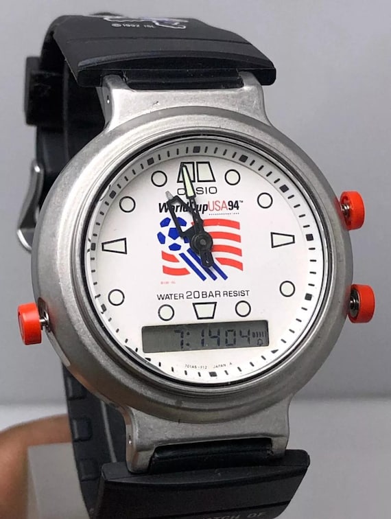 Vintage Casio G-shock 380 AW-594 Fifa World Cup USA 1994 Ana-digi