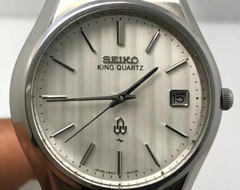 Vintage Seiko Type II 0903 6000 Black Dial Men Quartz Watch Japan