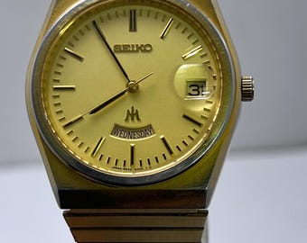 Vintage Seiko Majesta 9533-6000 Golden Dial Quartz Japan Men's