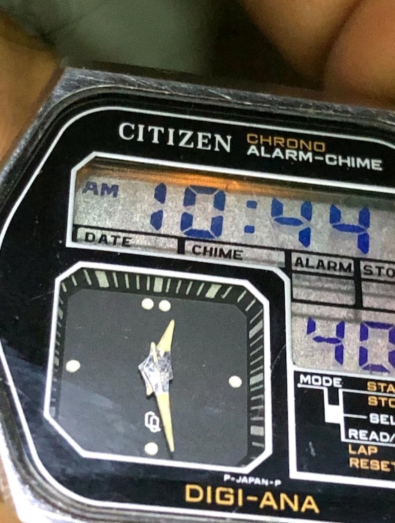 Vintage Citizen 41-9559 Chrono Alarm-chime Ana-digi Quartz Japan