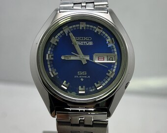 ヴィンテージ セイコー5 アクタス SS：1970年代 ブルーダイヤル