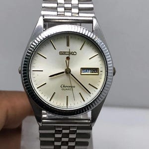 Vintage Seiko Chronos 5C23-7000 Alarm Quartz Japan Men's
