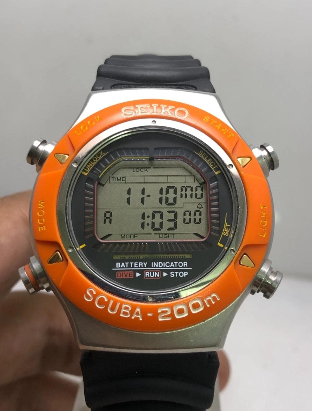 Vintage Seiko Scuba Diver S800-0010 Digital Quartz Japan Men's