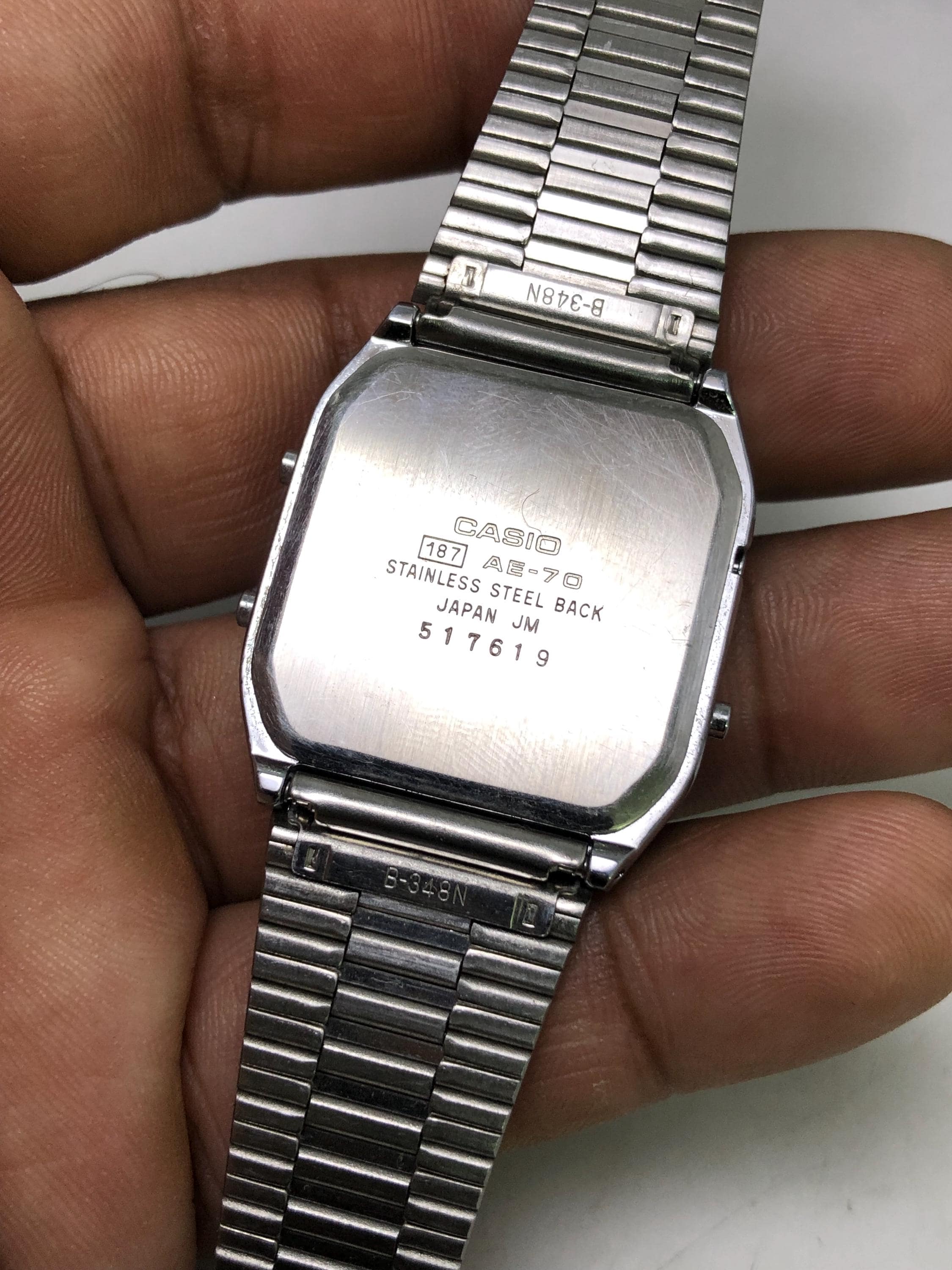 Vintage Casio 187 AE-70 Alarm Ana-digi Quartz Japan Men's