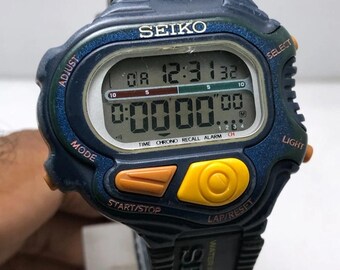 Vintage Seiko S640-4000 Super Runner Digital Quartz Japan Men's
