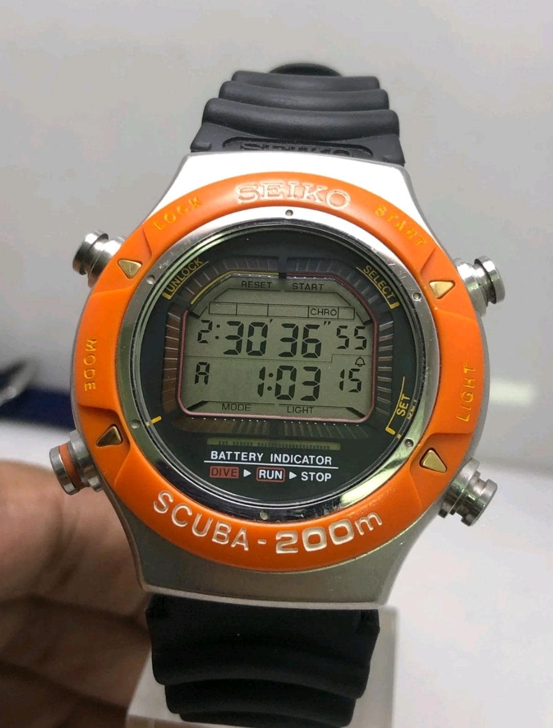 Vintage Seiko Scuba Diver S800-0010 Digital Quartz Japan Men's