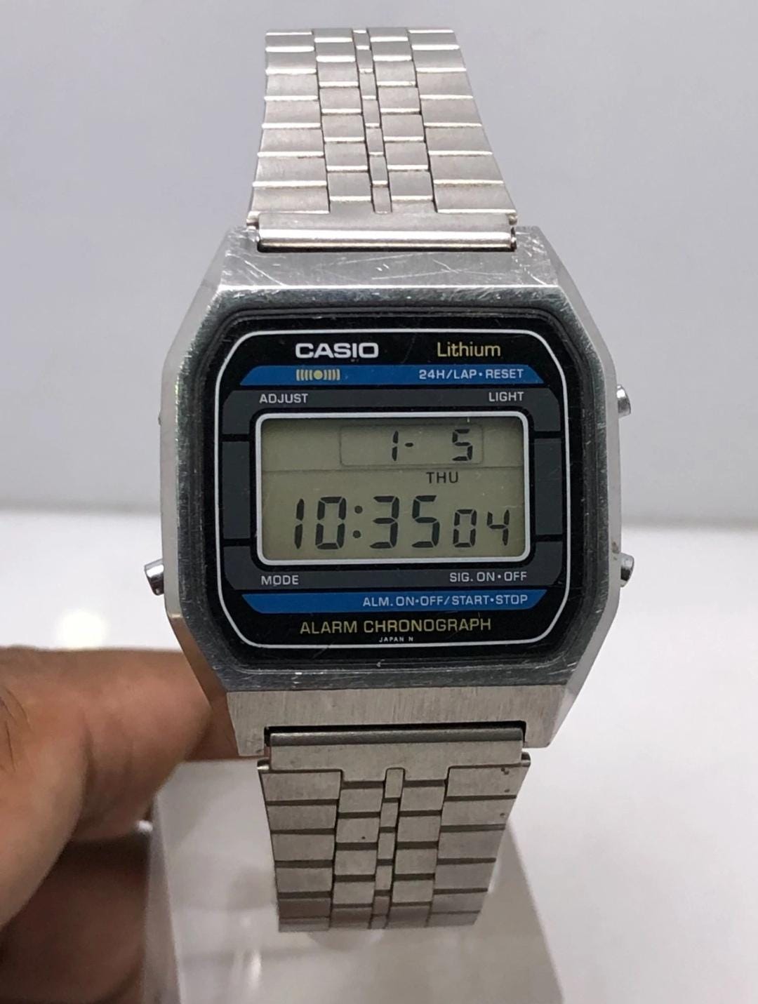【444】CASIO A150（152）デジタル腕時計 Vintage Casio 152 A150 Alarm Chronograph Digital Quartz Japan