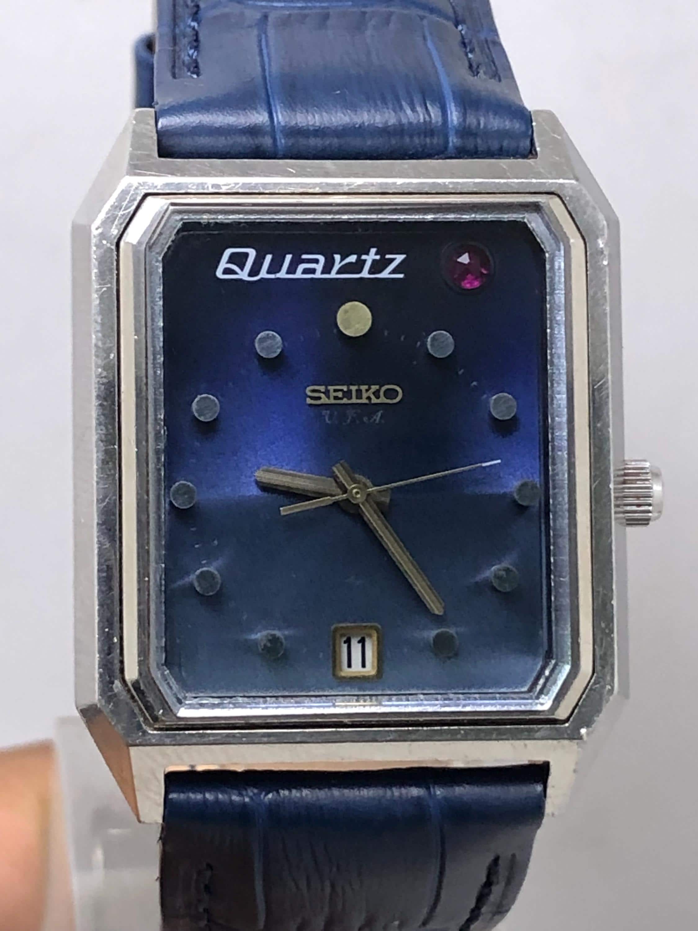 Vintage Seiko VFA 3922-504A Blue Dial Quartz Japan Men's Watch - Etsy