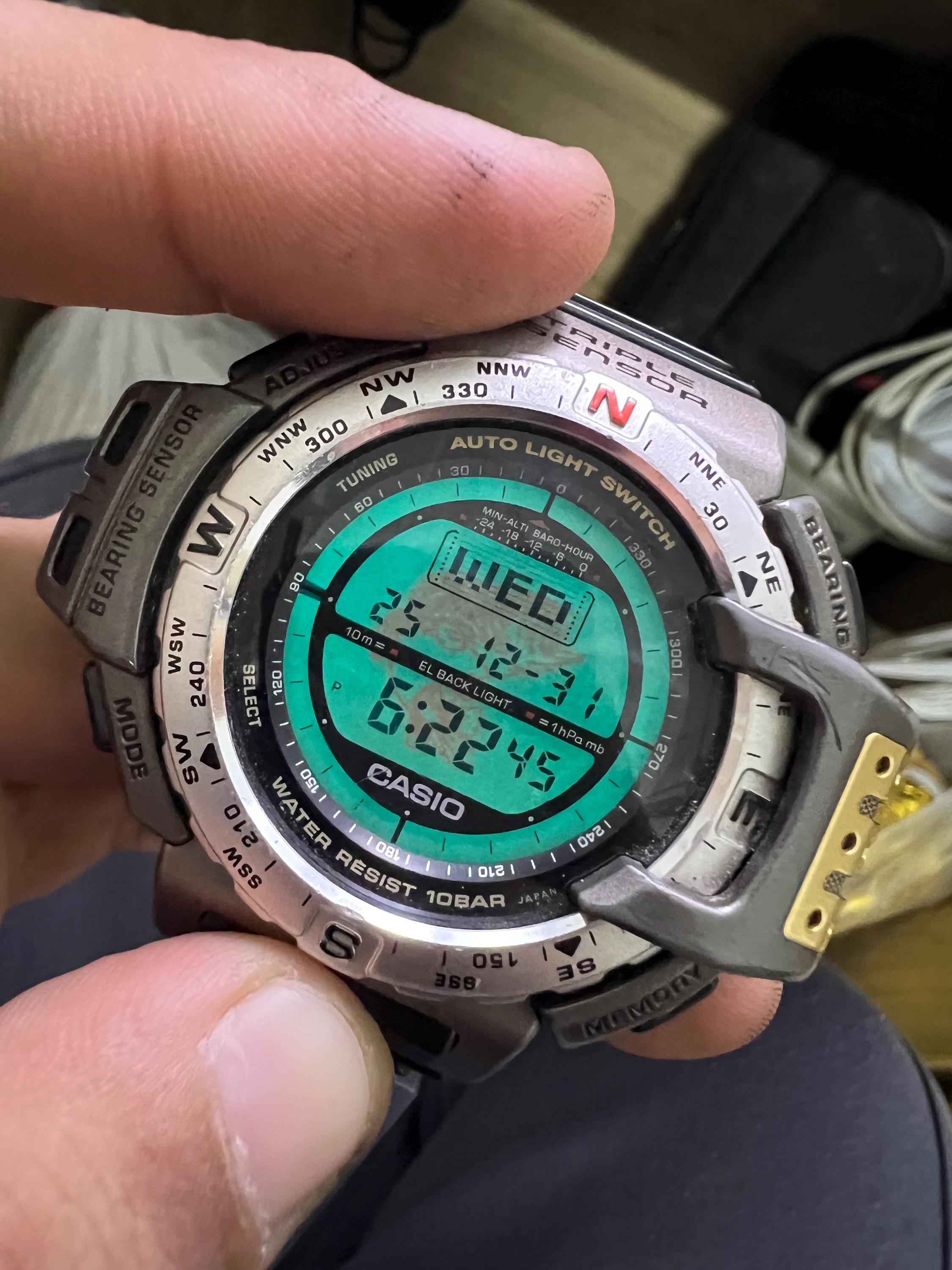 Vintage Casio Protrek 1471 PRT-40 Bassing Gear Triple Sensor