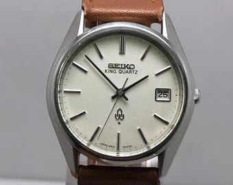 S*h様 SEIKO KING QUARTZ メンズ腕時計 3本セット Vintage Seiko King Quartz 4822-8000 White Dial Japan Men's