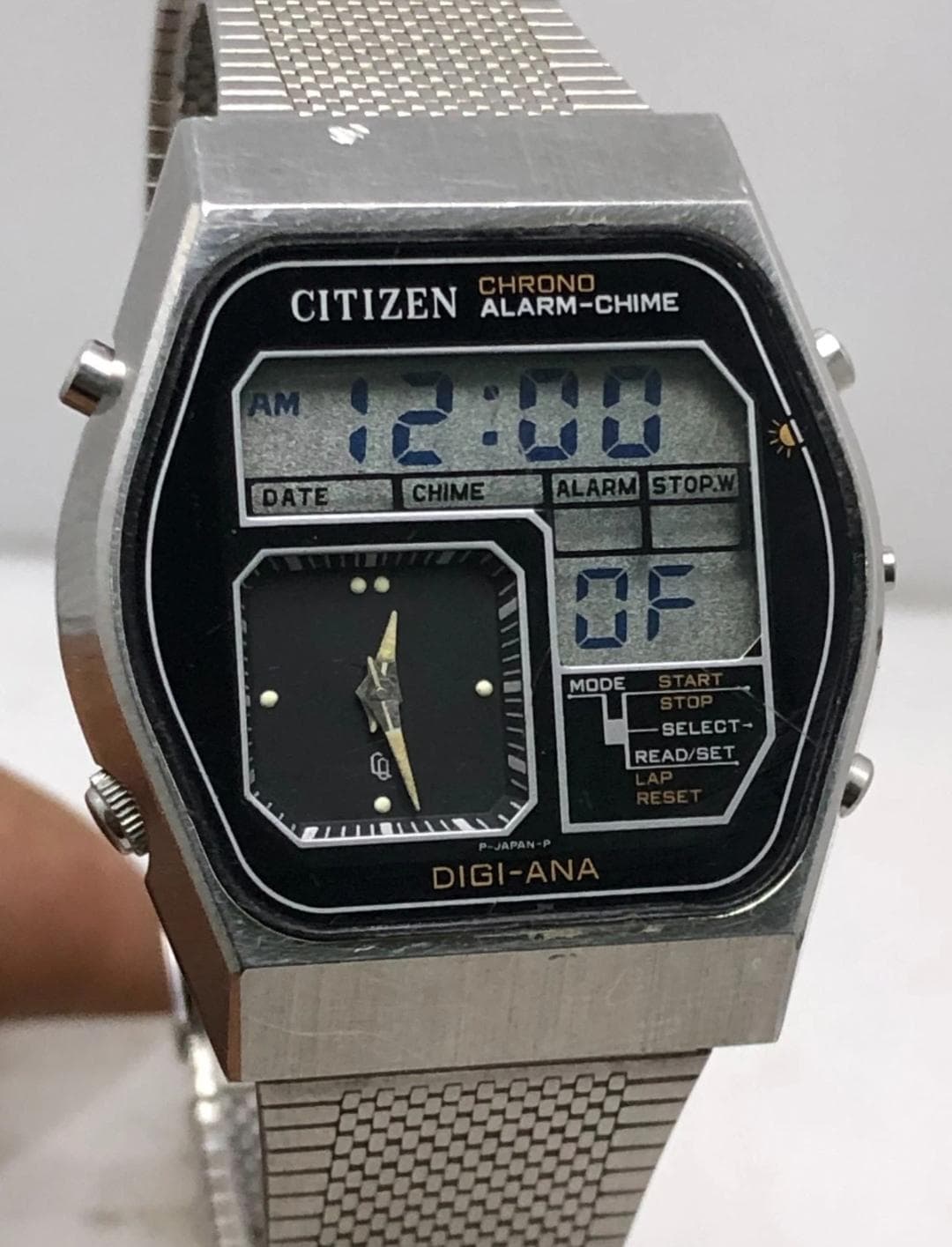 Vintage Citizen 41-9559 Chrono Alarm-chime Ana-digi Quartz Japan