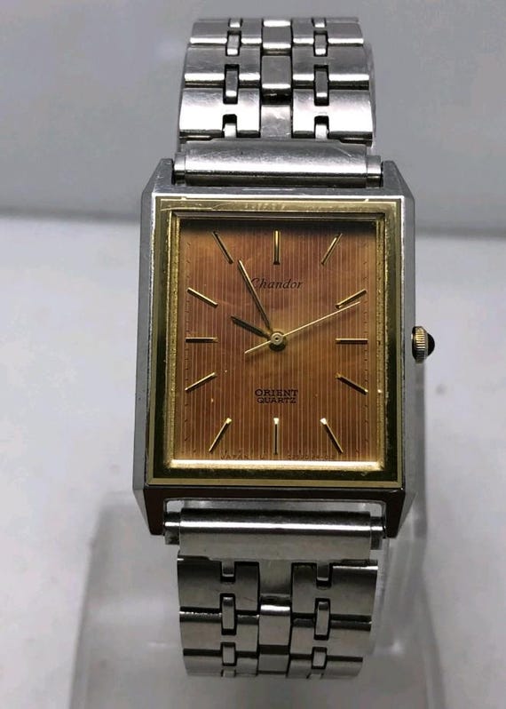 Vintage Orient Chandor C25012-40 Quartz Linen Dial Unisex 26mm X