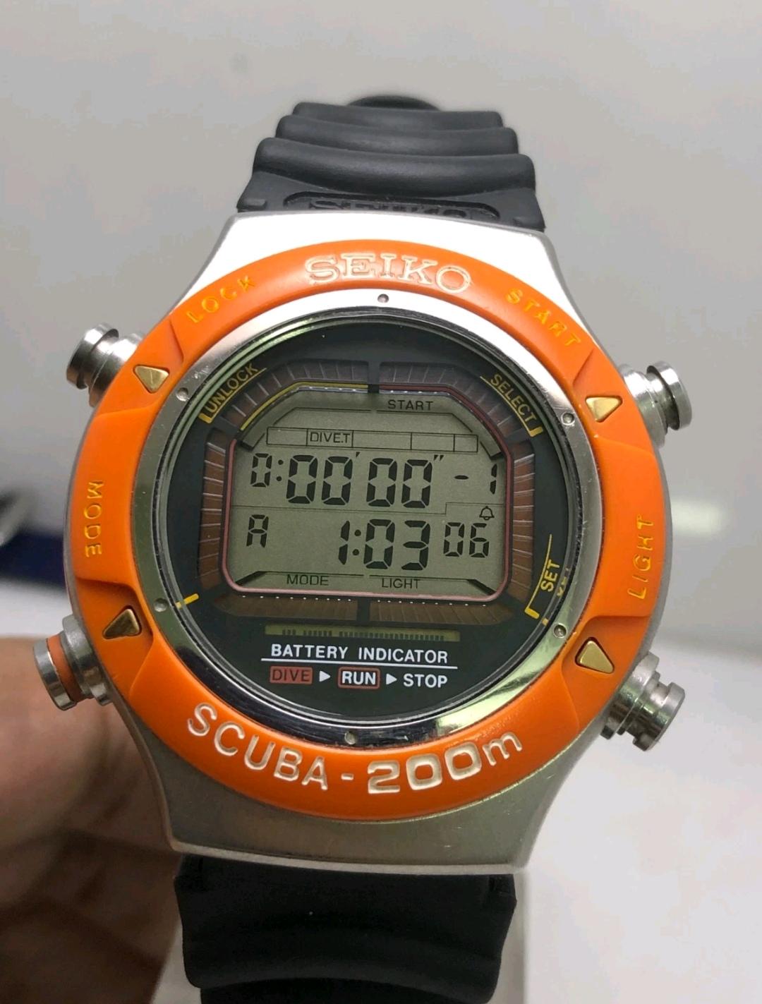 Vintage Seiko Scuba Diver S800-0010 Digital Quartz Japan Men's