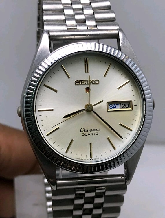 Vintage Seiko Chronos 5C23-7000 Alarm Quartz Japan Men's