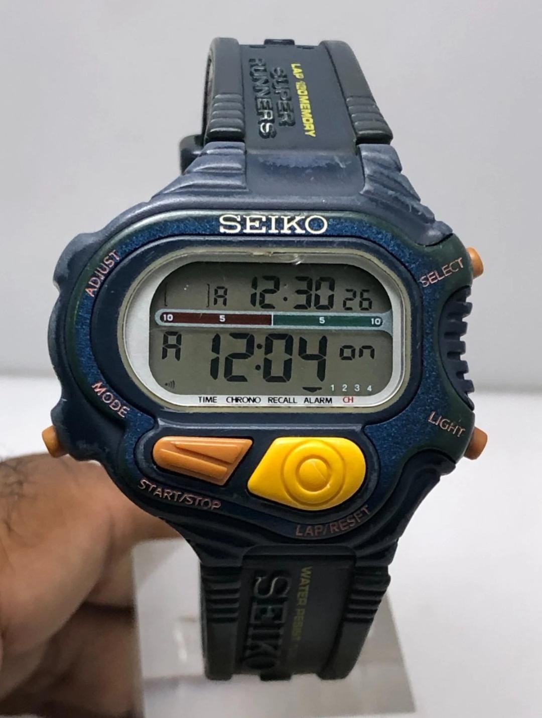Vintage Seiko S640-4000 Super Runner Digital Quartz Japan Men's
