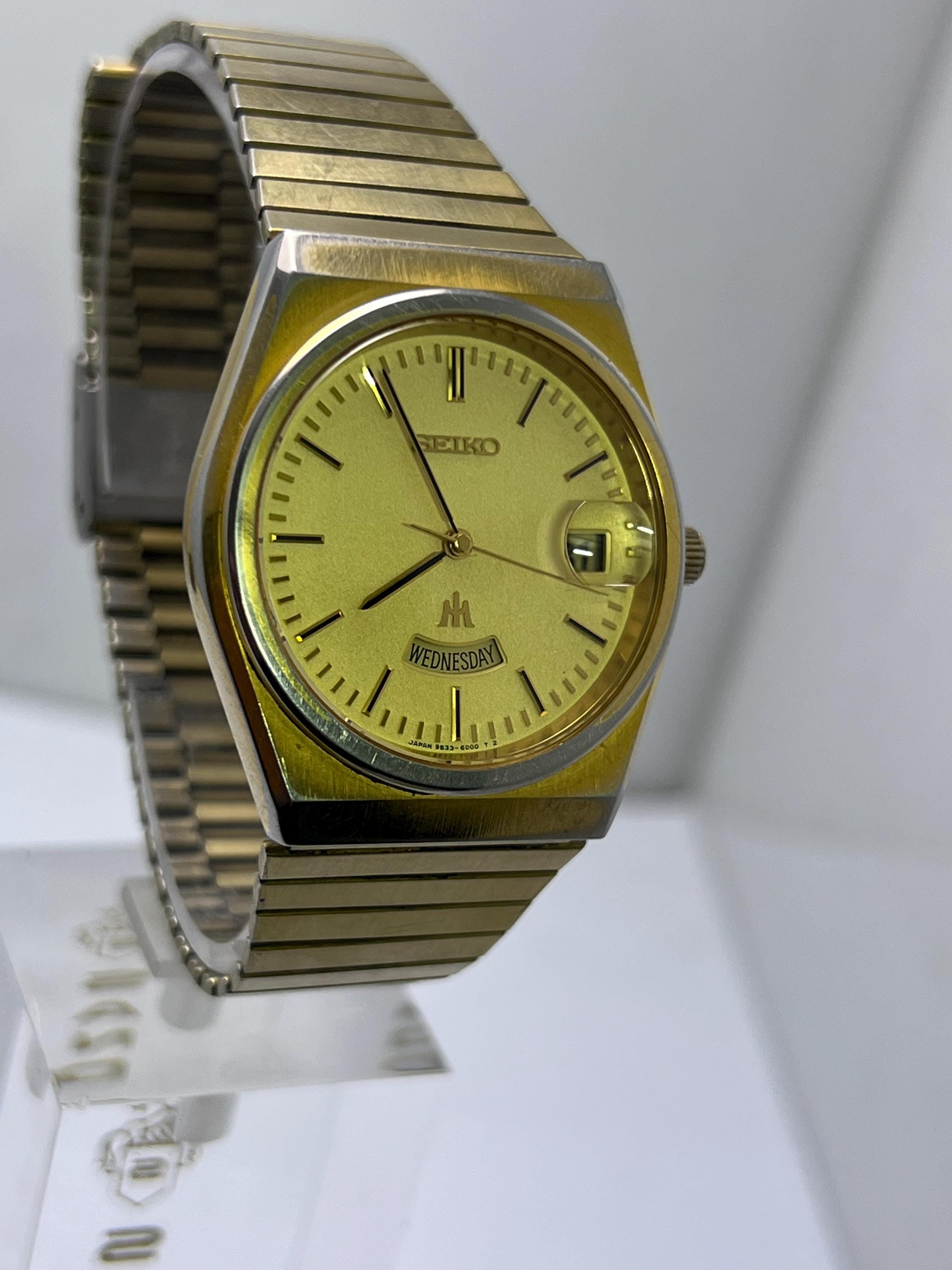 Vintage Seiko Majesta 9533-6000 Golden Dial Quartz Japan Men's